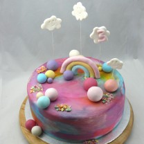 Rainbow - Rainbow and  Balls Cake (D, V, 3L)